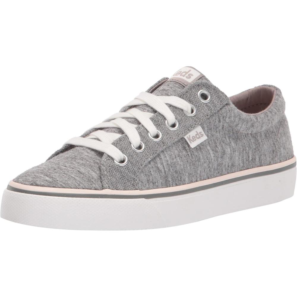 image:imageKeds Womens Jump Kick LeatherSneakerGray Jersey