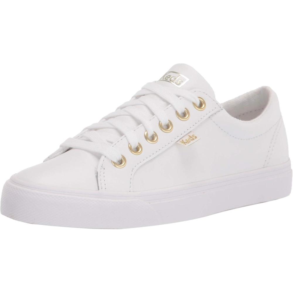 image:imageKeds Womens Jump Kick LeatherSneakerWhite Gold