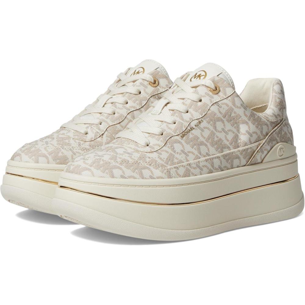 image:imageMichael Michael Kors Hayes LaceUp Shoes for Women Breathable Textile Lining Synthetic Outsole Round Toe Vanilla 95 M