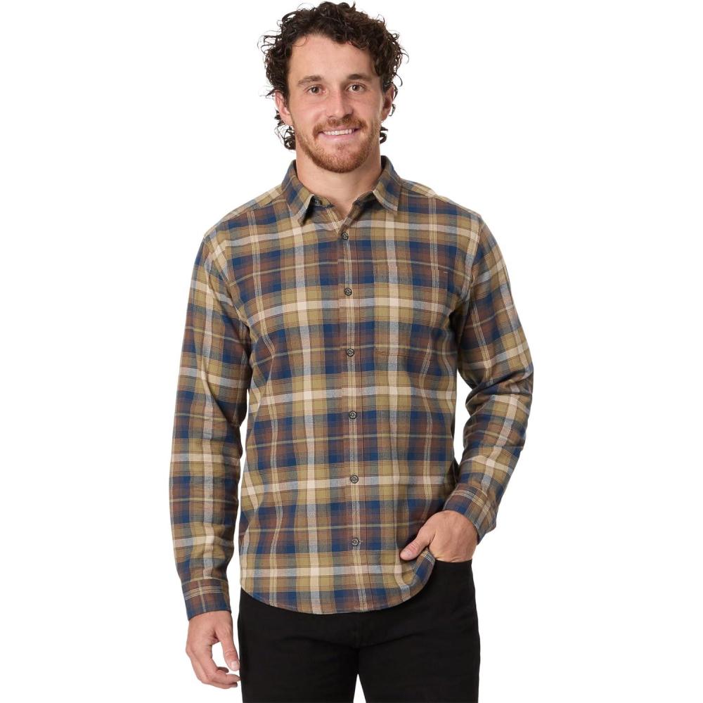 image:imageRoyal Robbins Mens Lieback Organic Cotton Flannel Long SleeveFrench Roast Tahoe Plaid