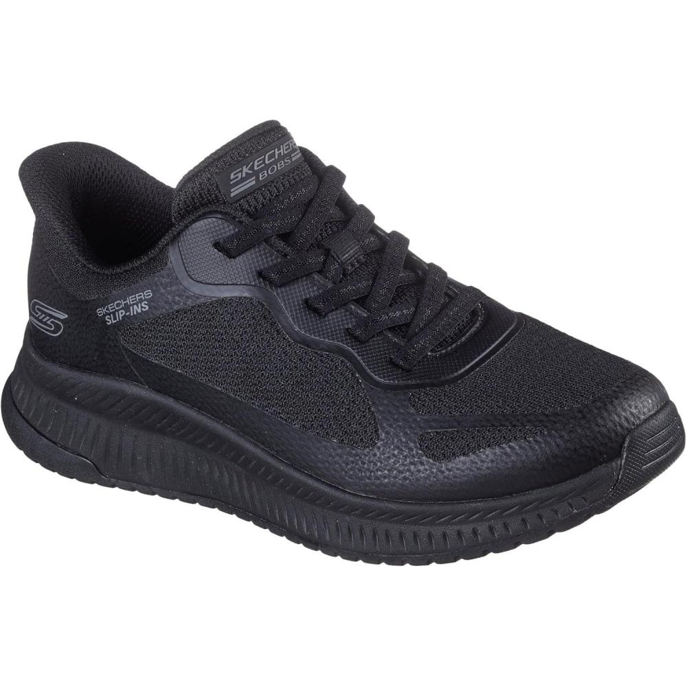 image:imageSkechers Womens Hands Free Slipins Bobs Squad 4 Staple LookBlackBlack