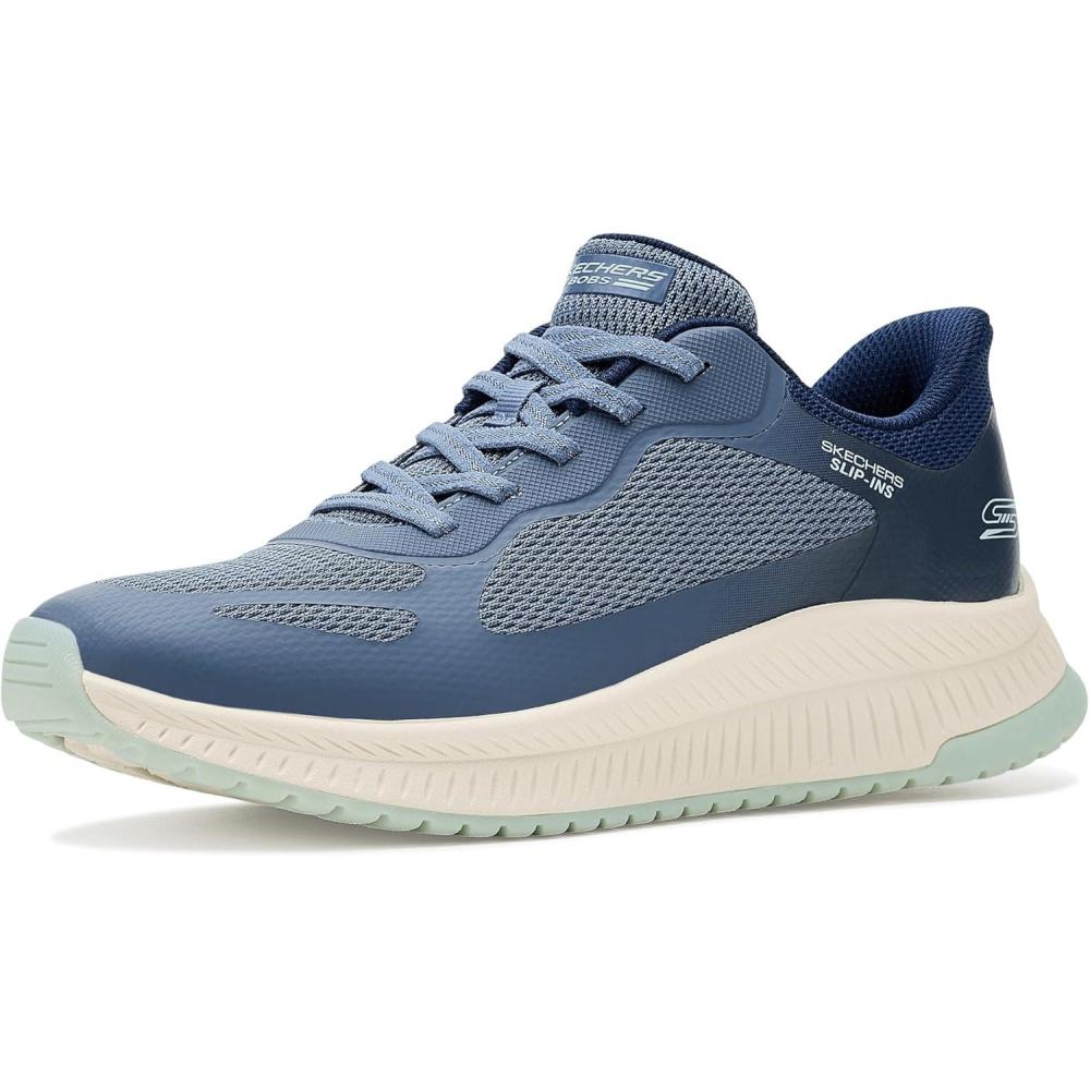 image:imageSkechers Womens Hands Free Slipins Bobs Squad 4 Staple LookBlue Multi
