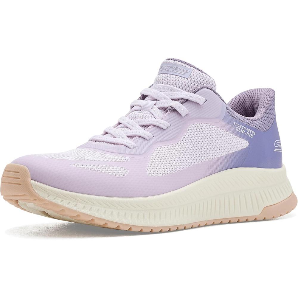 image:imageSkechers Womens Hands Free Slipins Bobs Squad 4 Staple LookPurple Multi