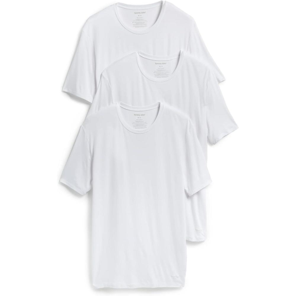 image:imageTommy John Mens Crew Neck StayTucked Undershirt 3PackWhite