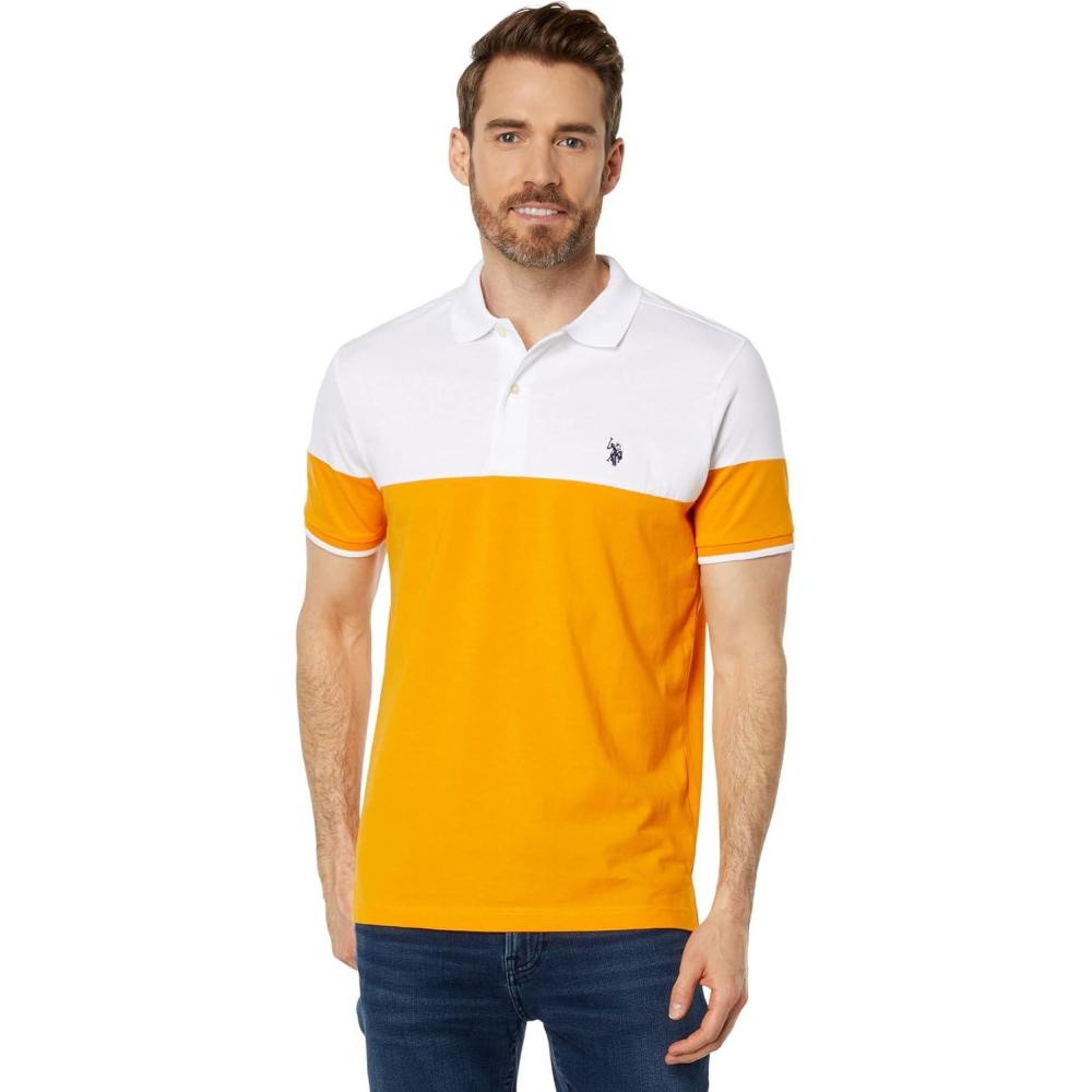 image:imageUS POLO ASSN ColorBlock Small Pony Jersey PoloWarhol Orange