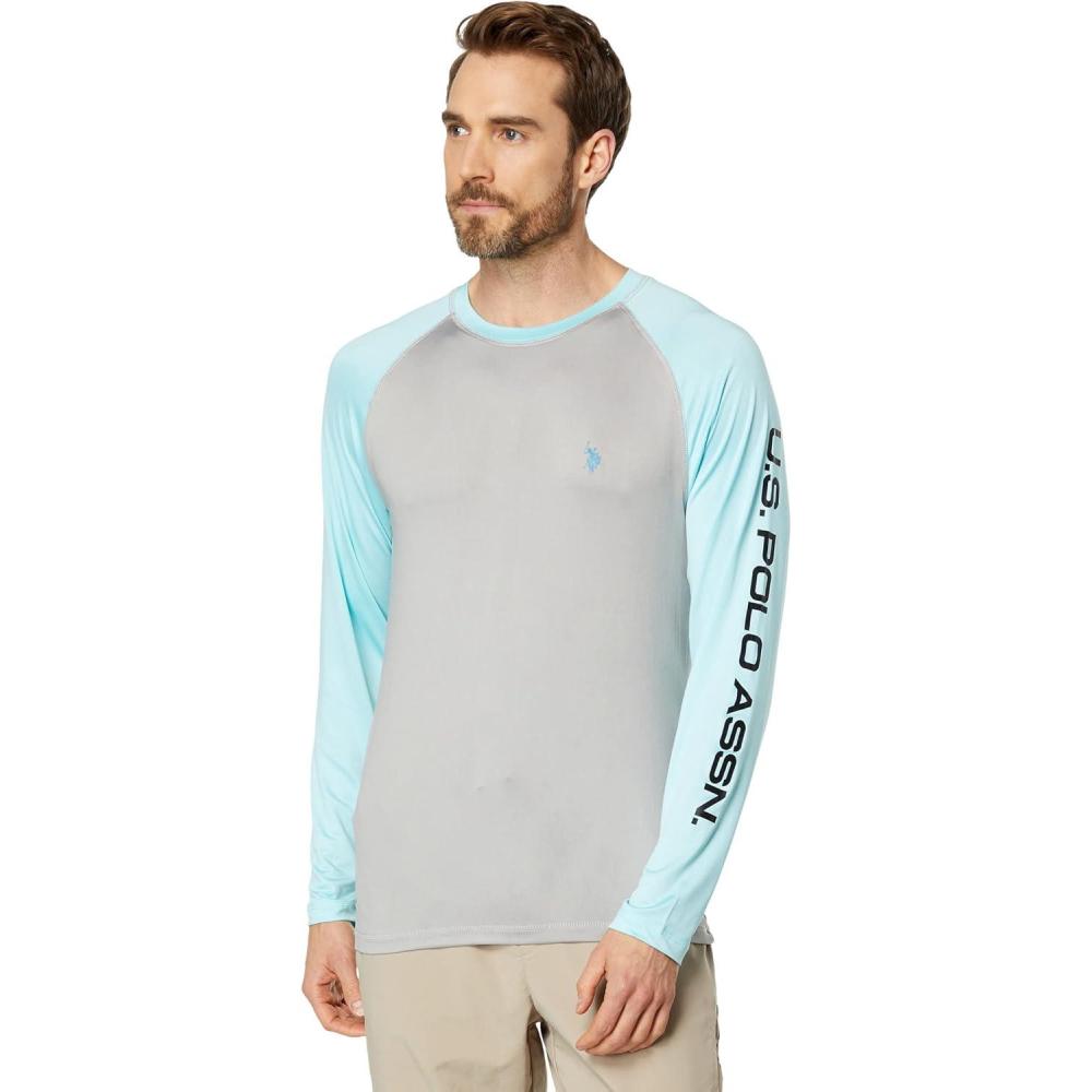 image:imageUS POLO ASSN Long Sleeve UV Top Vapor Grey LG