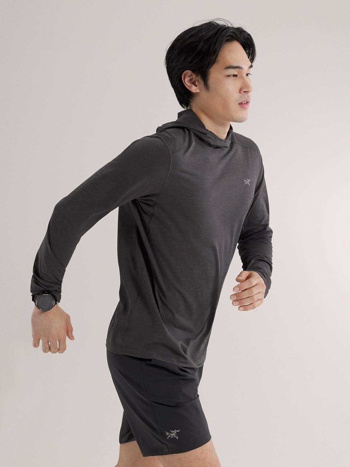 image:imageArcteryx Cormac Hoody Mens UPF 40 Hoody for HighOutput Activities Black Heather XXLarge
