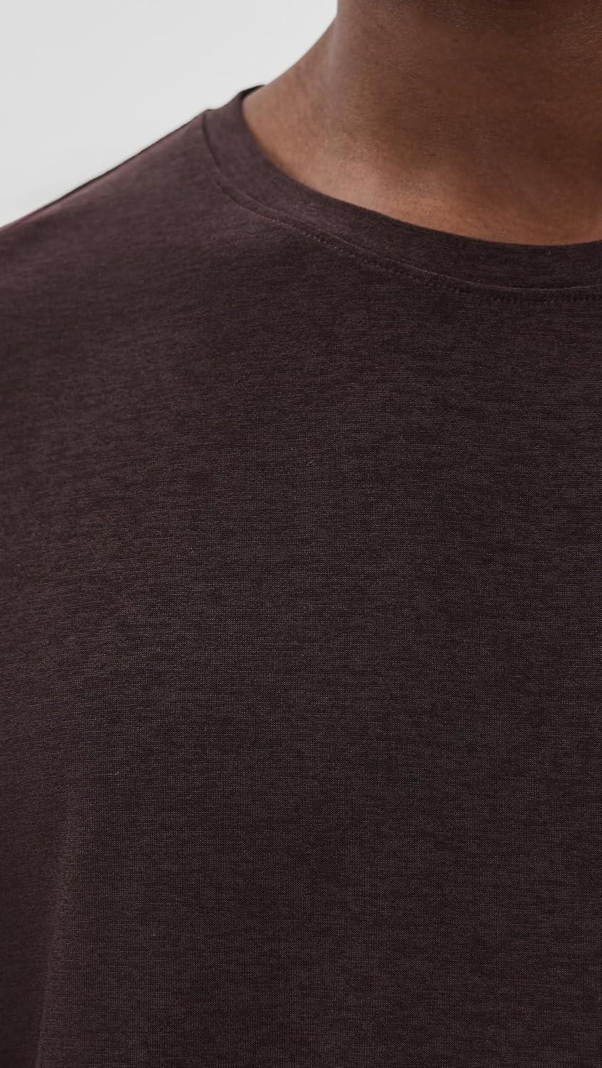 image:imageBeyond Yoga Mens Always Beyond Crew Tee 20Dark Chocolate Heather
