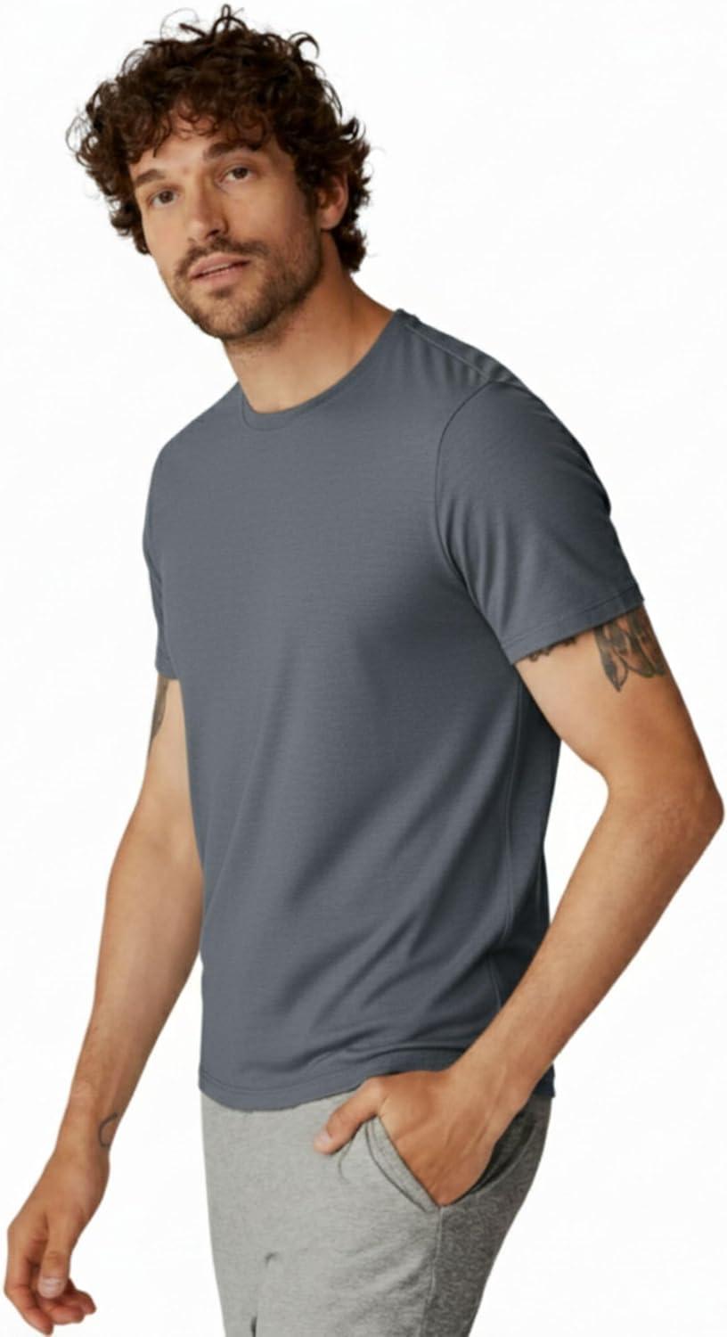 image:imageBeyond Yoga Mens Always Beyond Crew Tee 20Storm Heather
