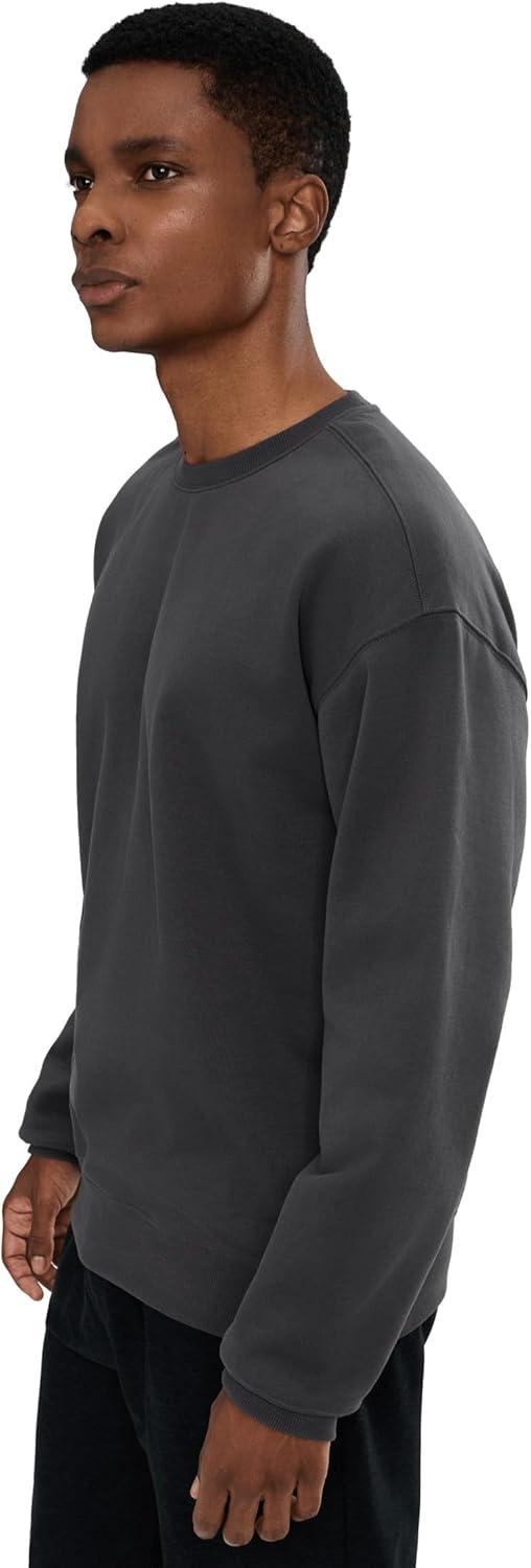 image:imageBeyond Yoga Mens LUXEFLEECE CREWNECK PULLOVERBlack Ash