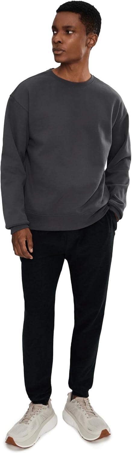 image:imageBeyond Yoga Mens LUXEFLEECE CREWNECK PULLOVERBlack Ash