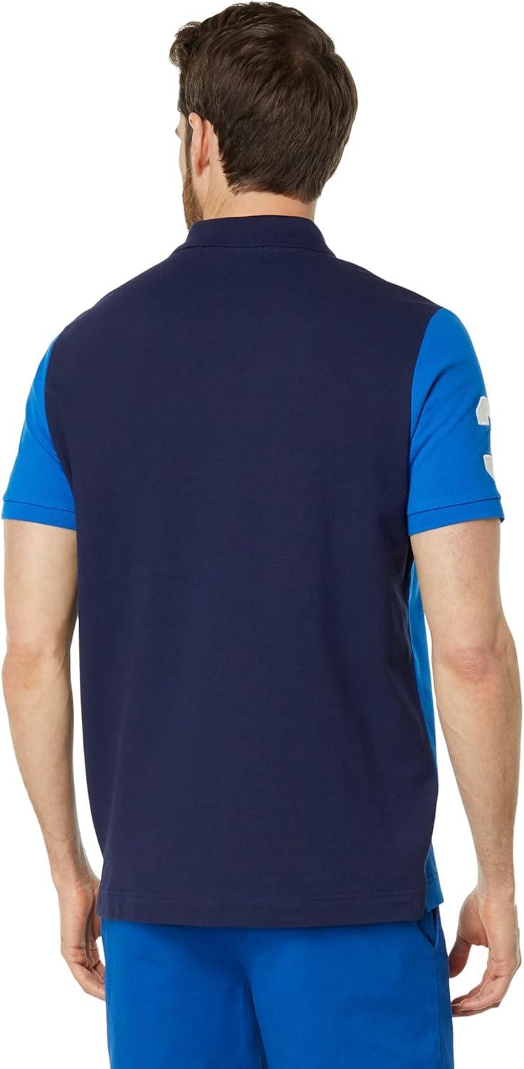image:imageCOLORBLOCK CHEST STRIPE PIQUE POLO SHIRTBritish Blue