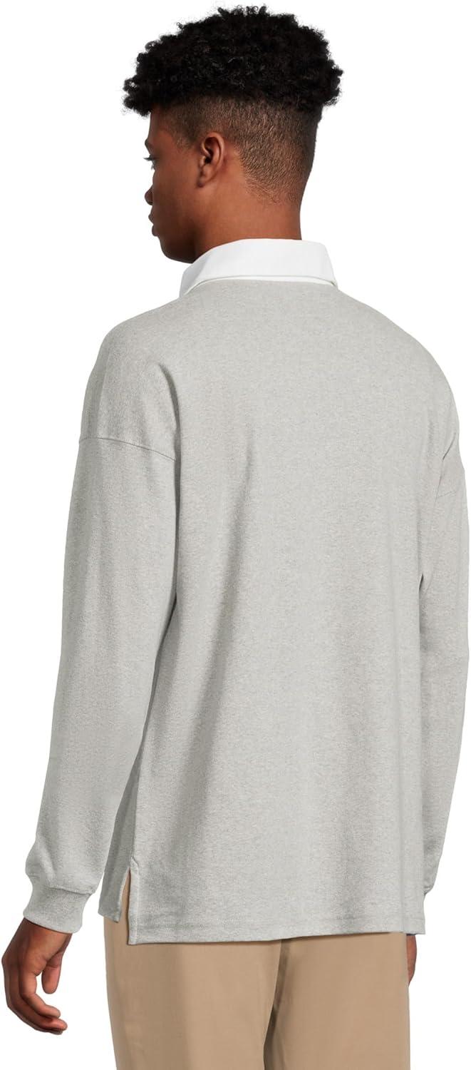 image:imageChubbies Mens The Simple Pleasure Rugby ShirtMedium Grey Heather