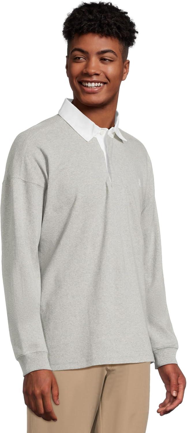 image:imageChubbies Mens The Simple Pleasure Rugby ShirtMedium Grey Heather