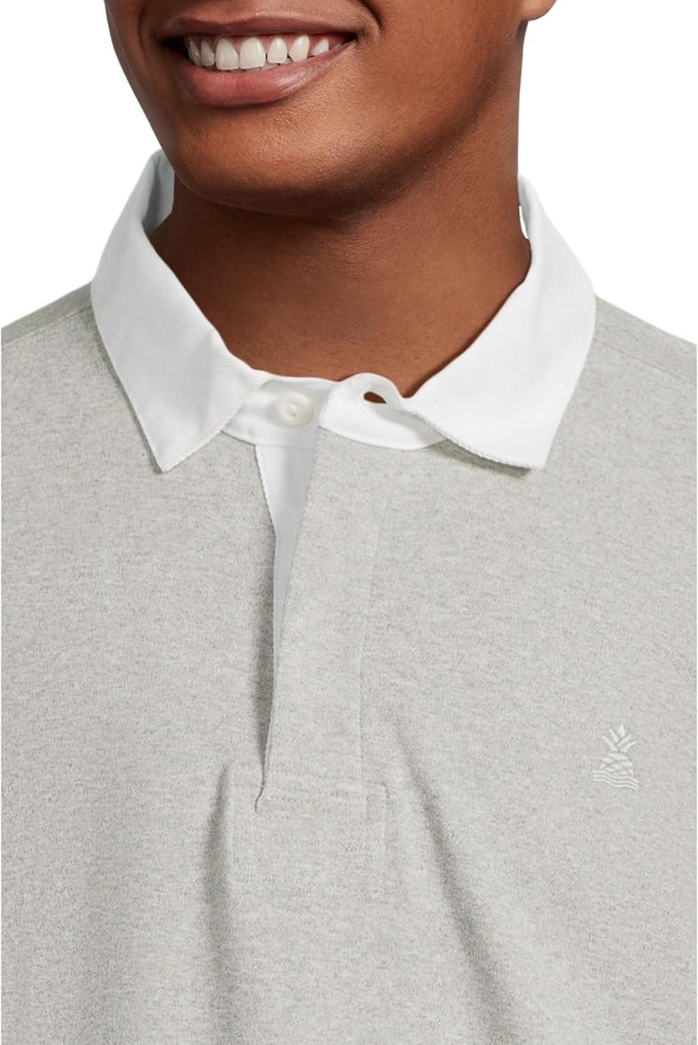 image:imageChubbies Mens The Simple Pleasure Rugby ShirtMedium Grey Heather