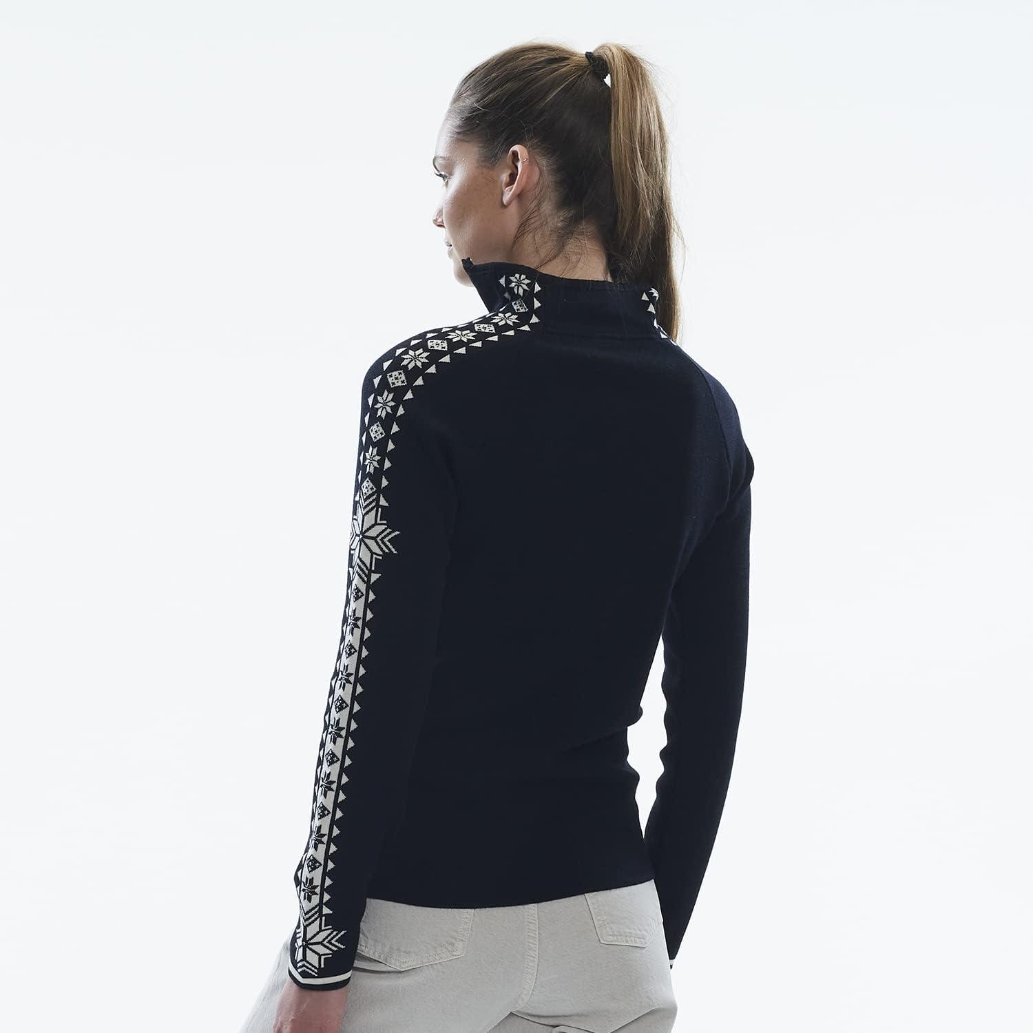image:imageDale of Norway 140th Anniversary Mens Sweater 100 Lightweight Wool Ski Sweater Mens Sweaters and PulloversBlack Offwhite