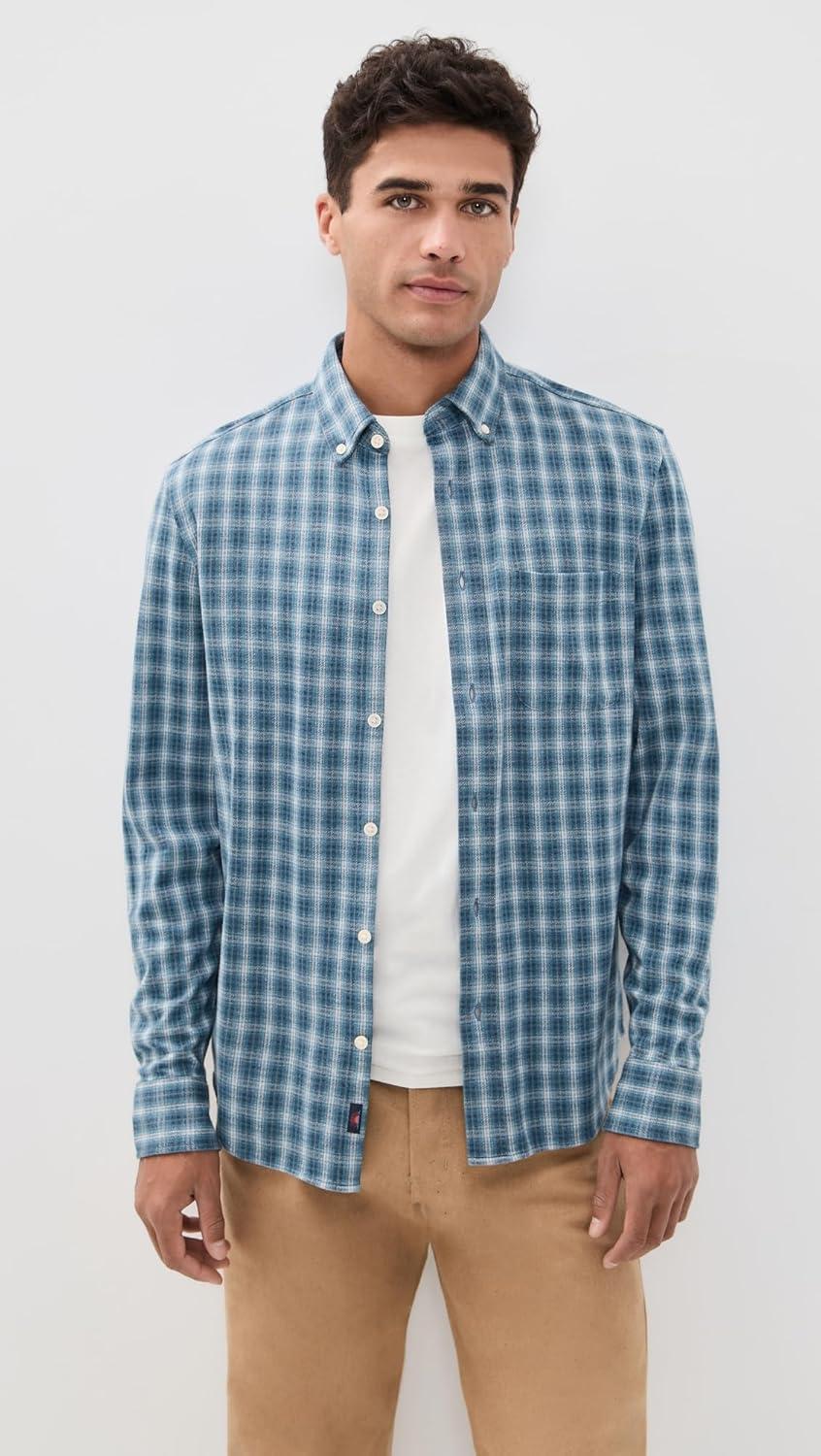 image:imageFaherty Mens Coastline Knit ShirtAzure Night Plaid