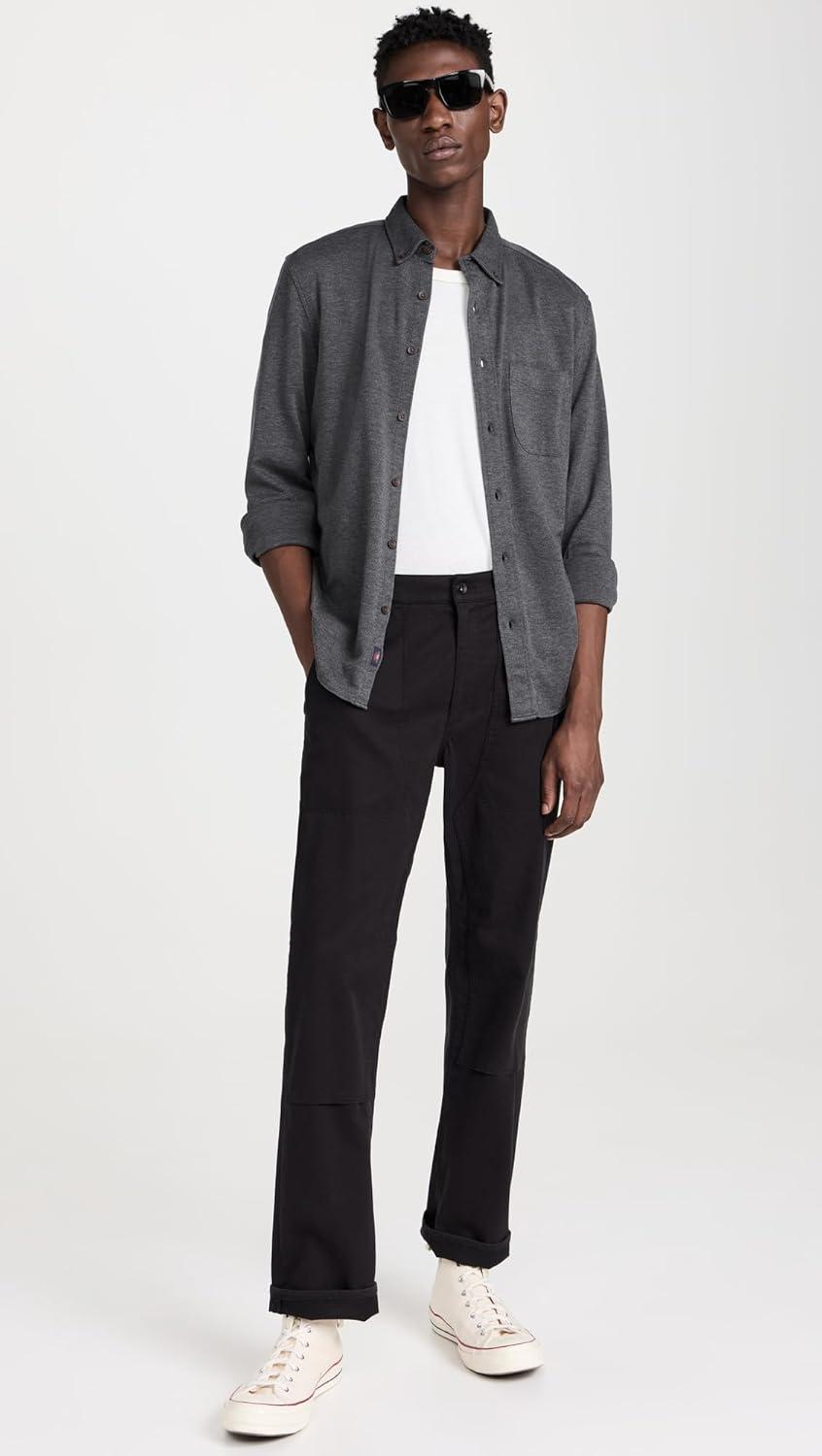 image:imageFaherty Mens Coastline Knit ShirtCharcoal Heather Twill