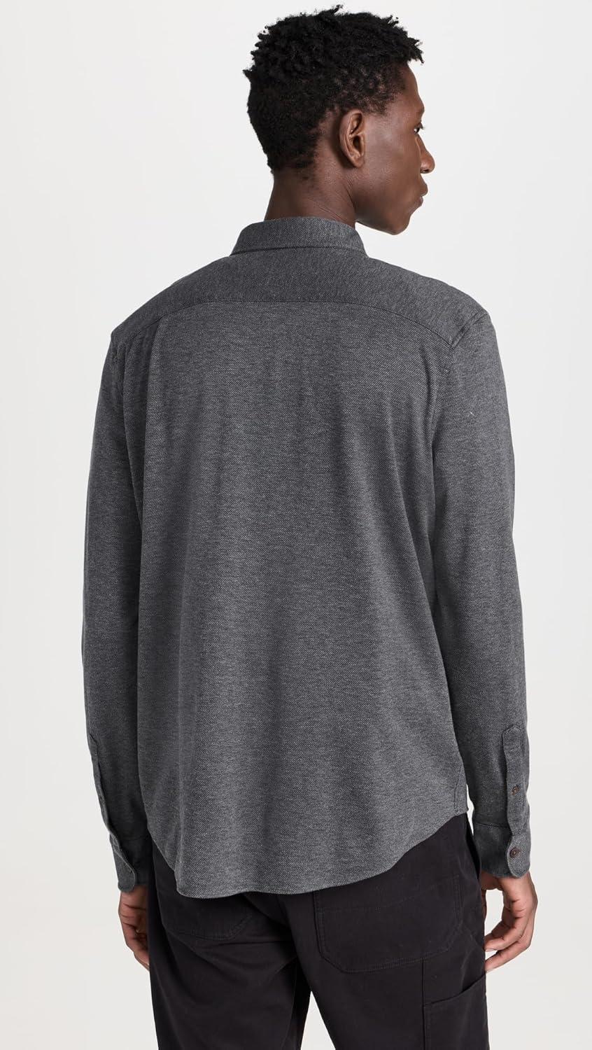 image:imageFaherty Mens Coastline Knit ShirtCharcoal Heather Twill