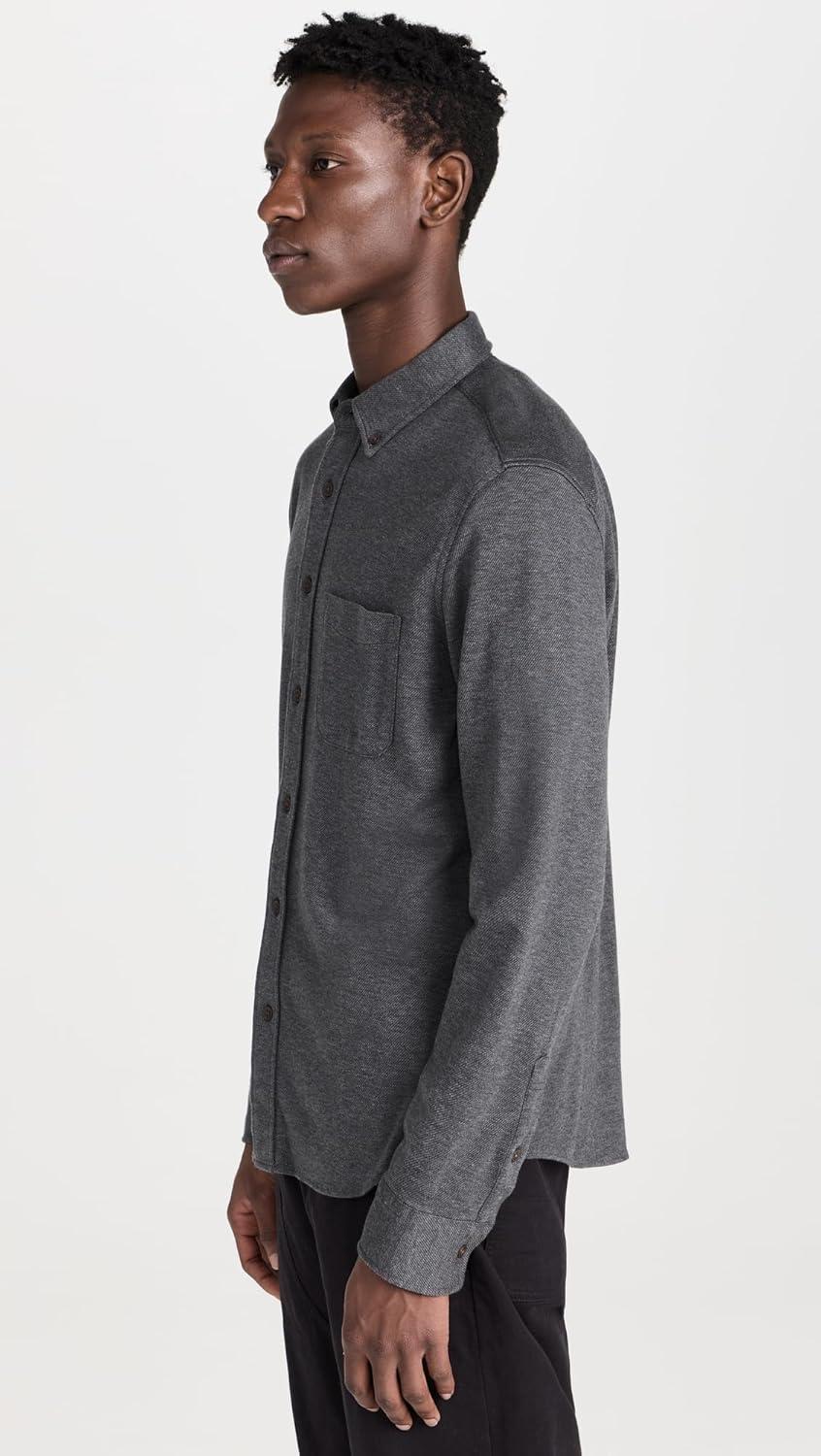 image:imageFaherty Mens Coastline Knit ShirtCharcoal Heather Twill