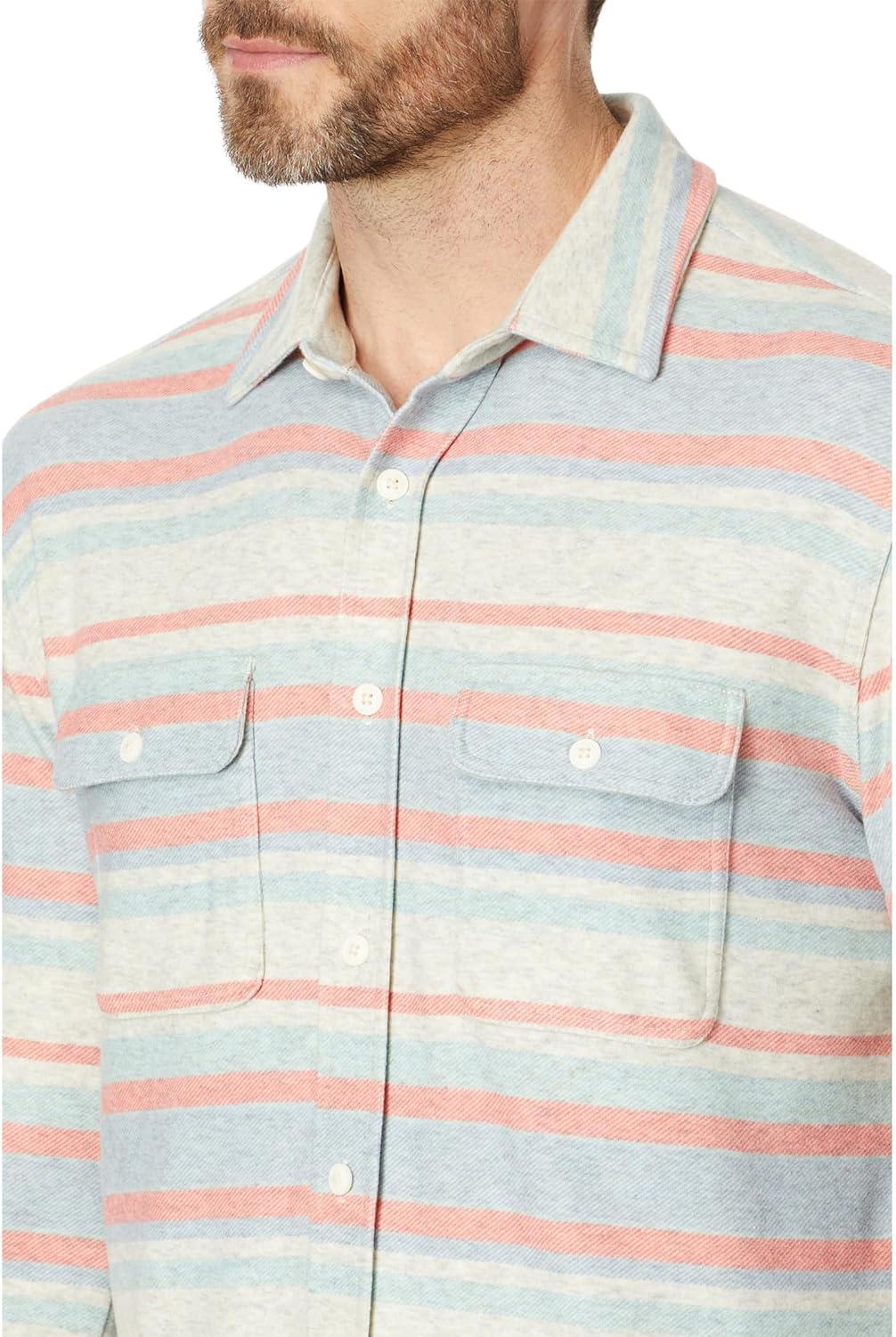 image:imageFaherty Mens Legend Sweater ShirtCoral Reef Stripe