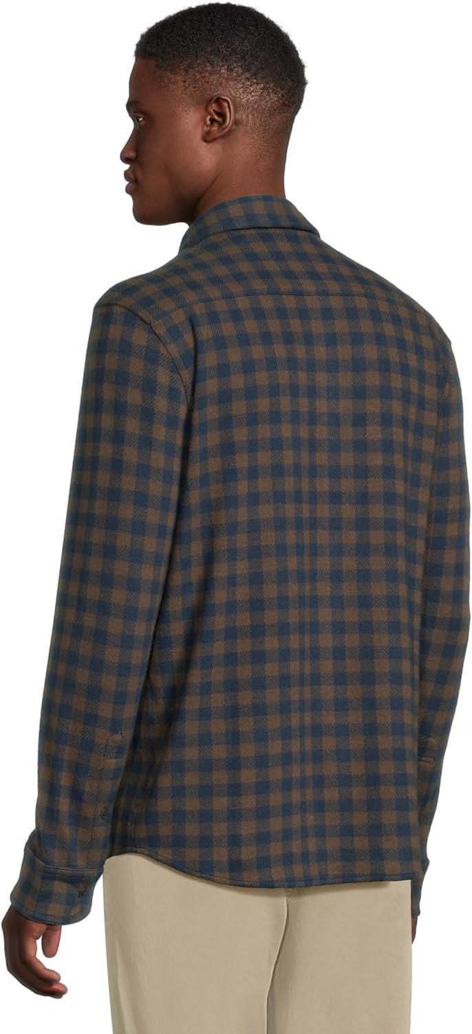 image:imageFaherty Mens Legend Sweater ShirtNavy Woodland Check