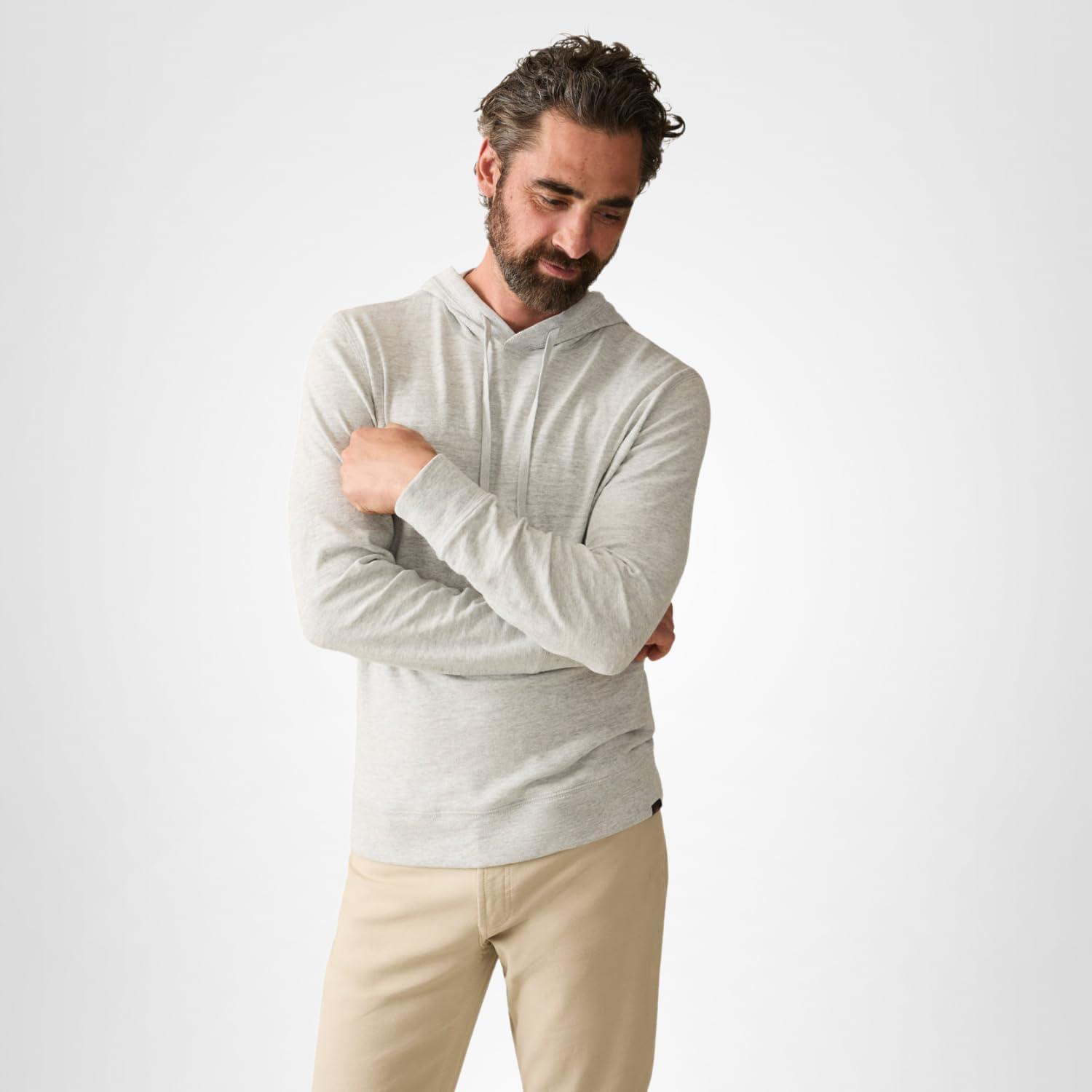 image:imageFaherty Mens Sunwashed Slub HoodieLight Grey Heather