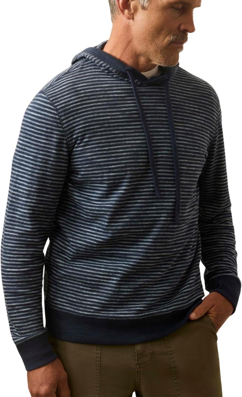 image:imageFaherty Mens Sunwashed Slub HoodieNavy Stream Stripe