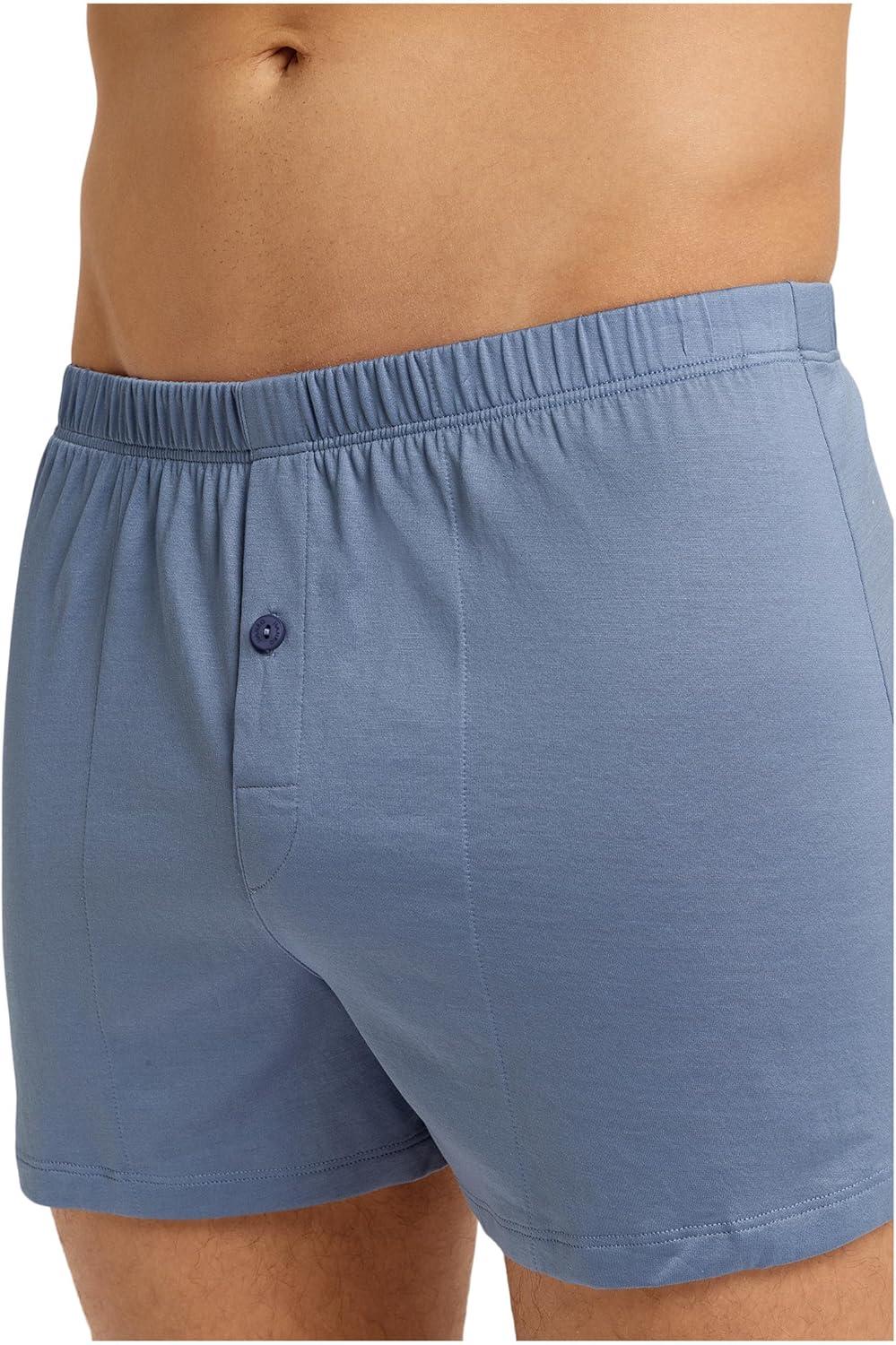 image:imageHANRO mens Cotton Sporty Knit BoxerBoxer ShortsDusky Aqua