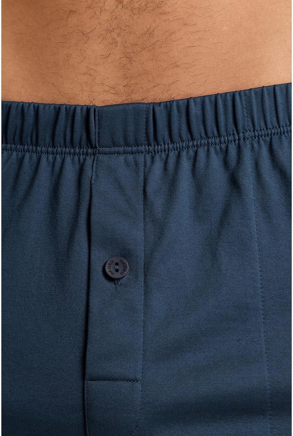 image:imageHANRO mens Cotton Sporty Knit BoxerBoxer ShortsMidnight Sky