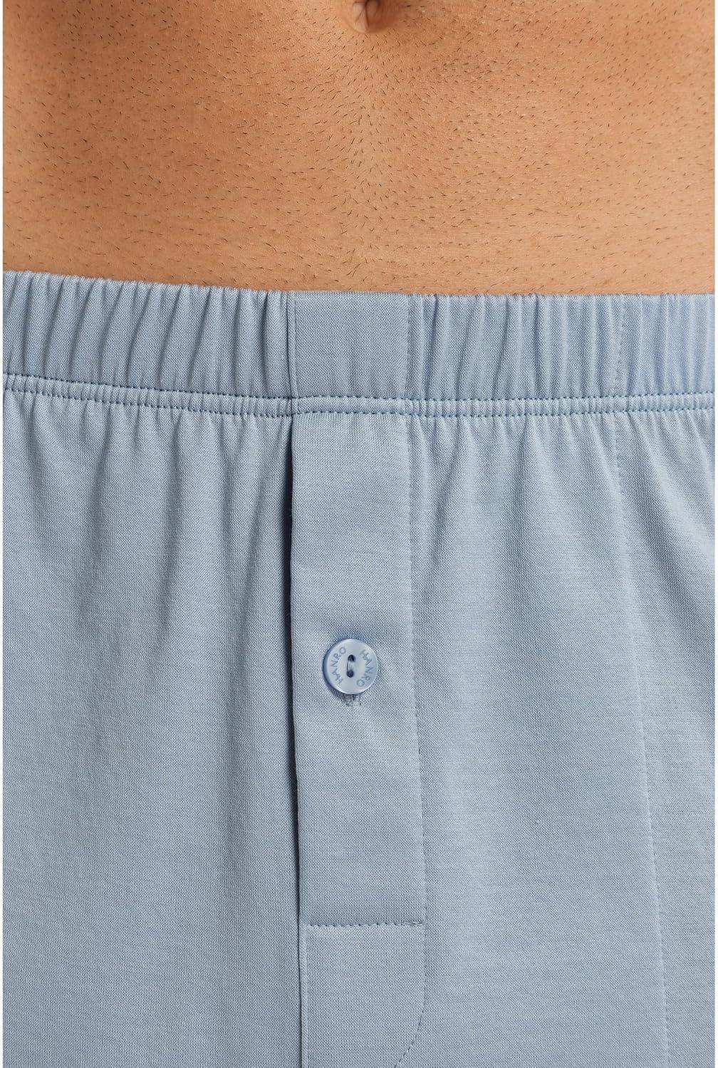 image:imageHANRO mens Cotton Sporty Knit BoxerBoxer ShortsSea Breeze