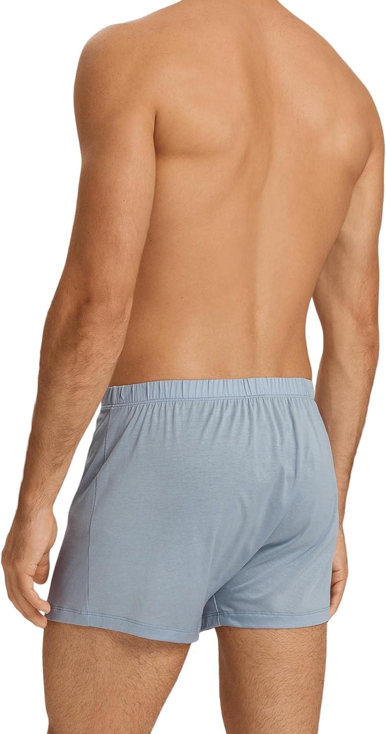 image:imageHANRO mens Cotton Sporty Knit BoxerBoxer ShortsSea Breeze