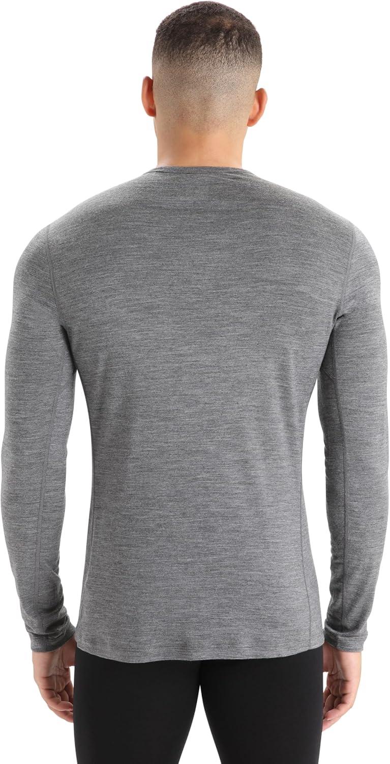 image:imageIcebreaker Merino Mens 200 Oasis Long Sleeve Crew ShirtGritstone Hthr