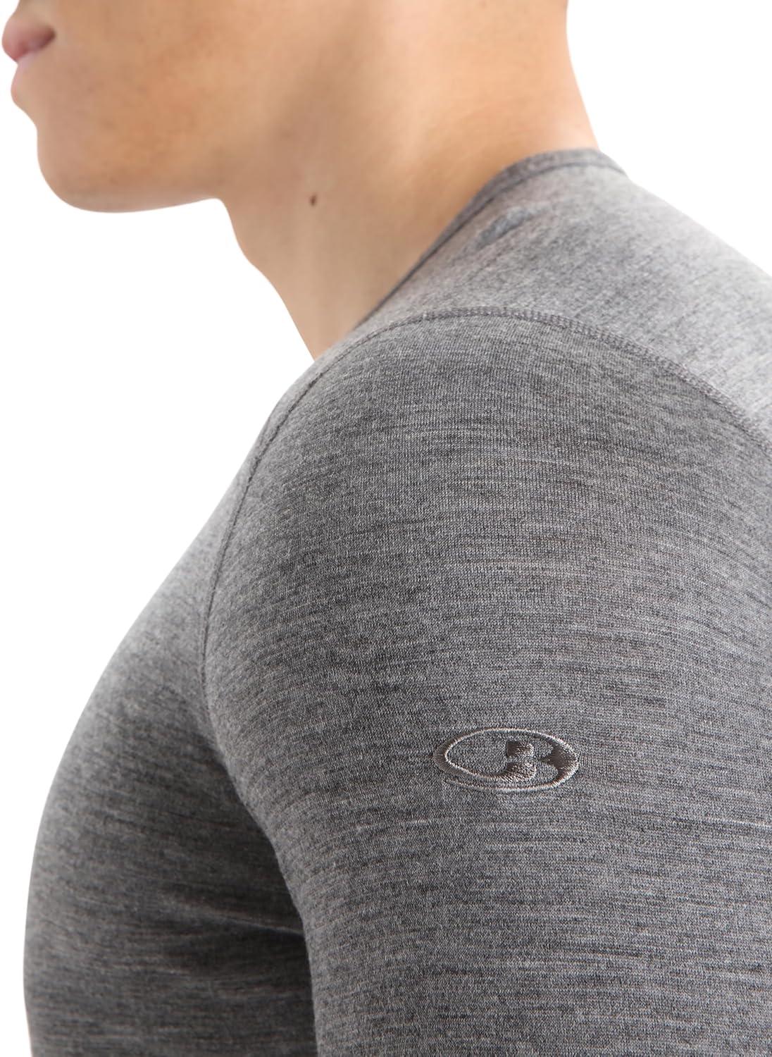 image:imageIcebreaker Merino Mens 200 Oasis Long Sleeve Crew ShirtGritstone Hthr