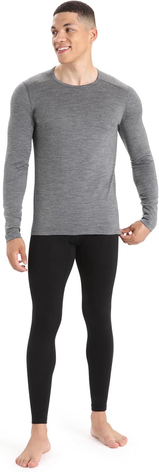 image:imageIcebreaker Merino Mens 200 Oasis Long Sleeve Crew ShirtGritstone Hthr