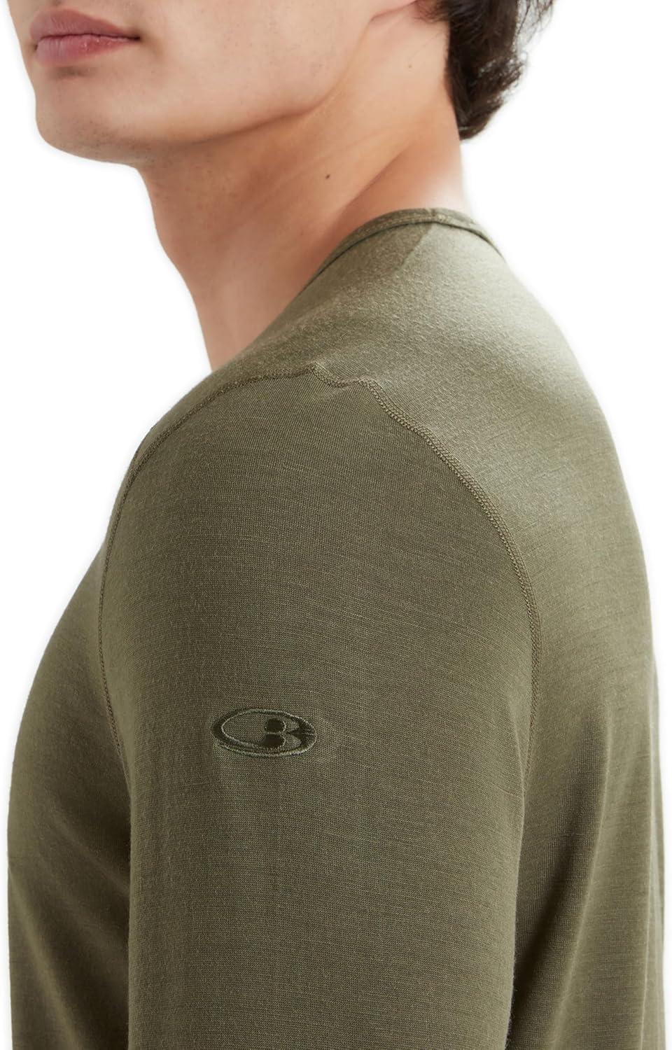 image:imageIcebreaker Merino Mens 200 Oasis Long Sleeve Crew ShirtLoden