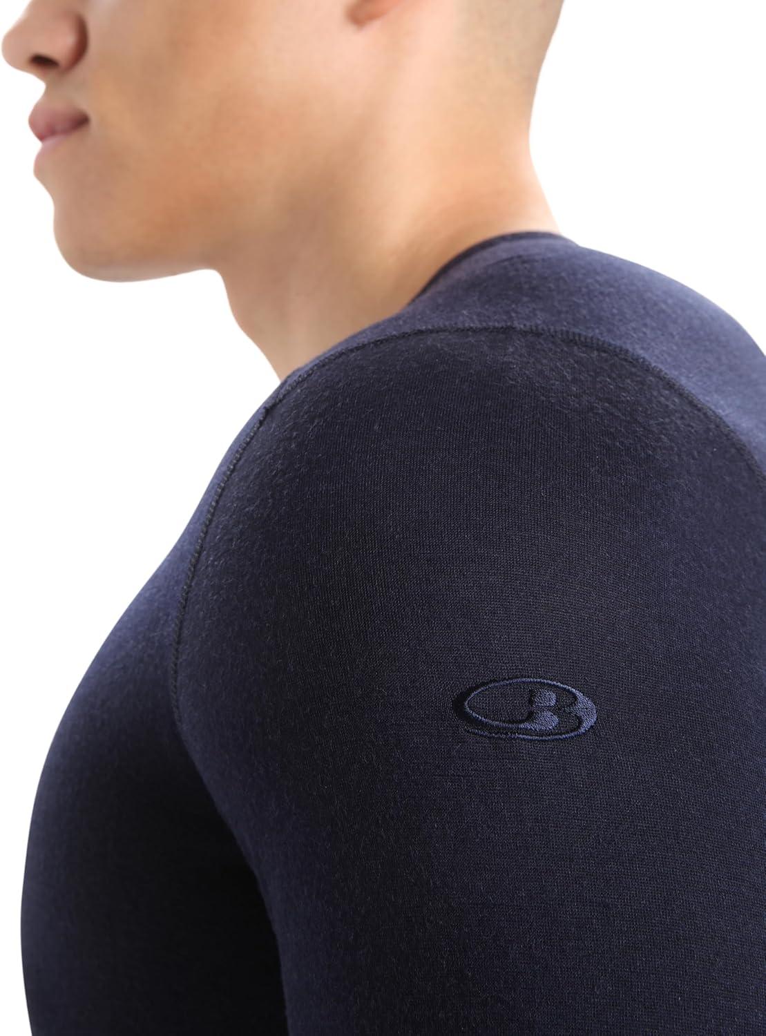 image:imageIcebreaker Merino Mens 200 Oasis Long Sleeve Crew ShirtMidnight Navy