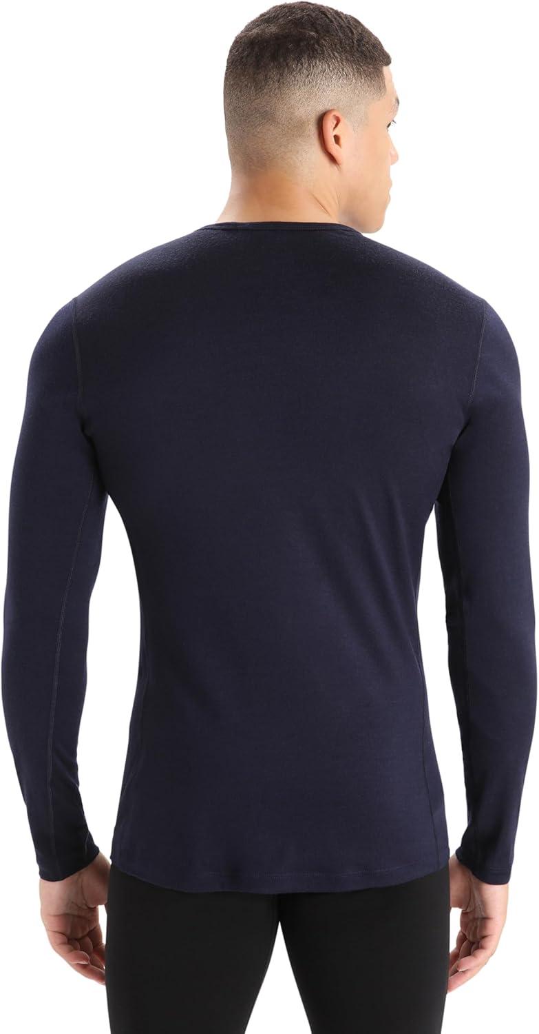 image:imageIcebreaker Merino Mens 200 Oasis Long Sleeve Crew ShirtMidnight Navy