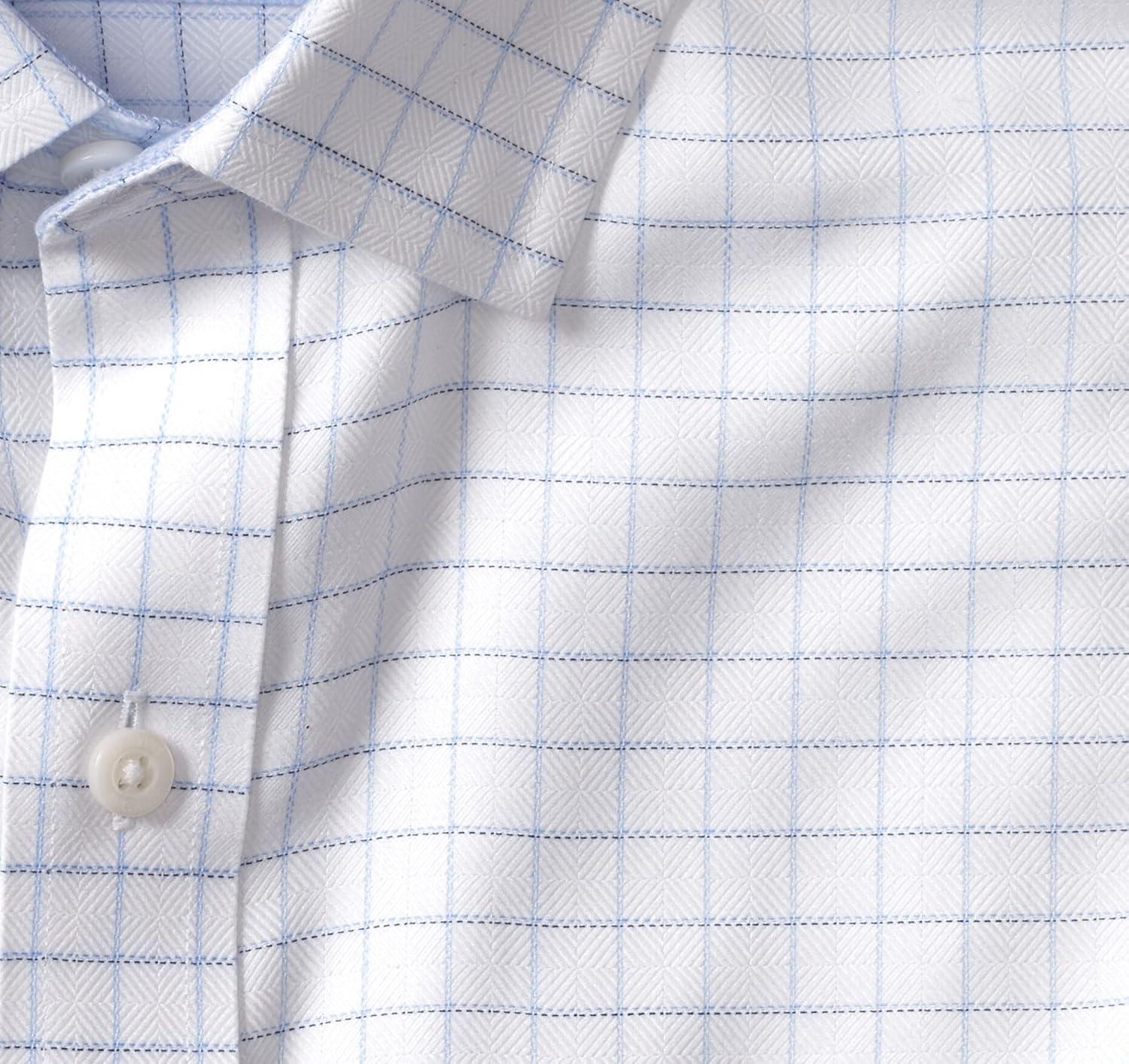 image:imageJohnston amp Murphy Mens Ovation NonIron Dress ShirtWhite Windowpane