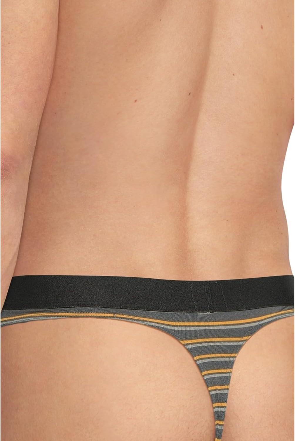 image:imageMeUndies mens Pouch Front ThongFall Stripes