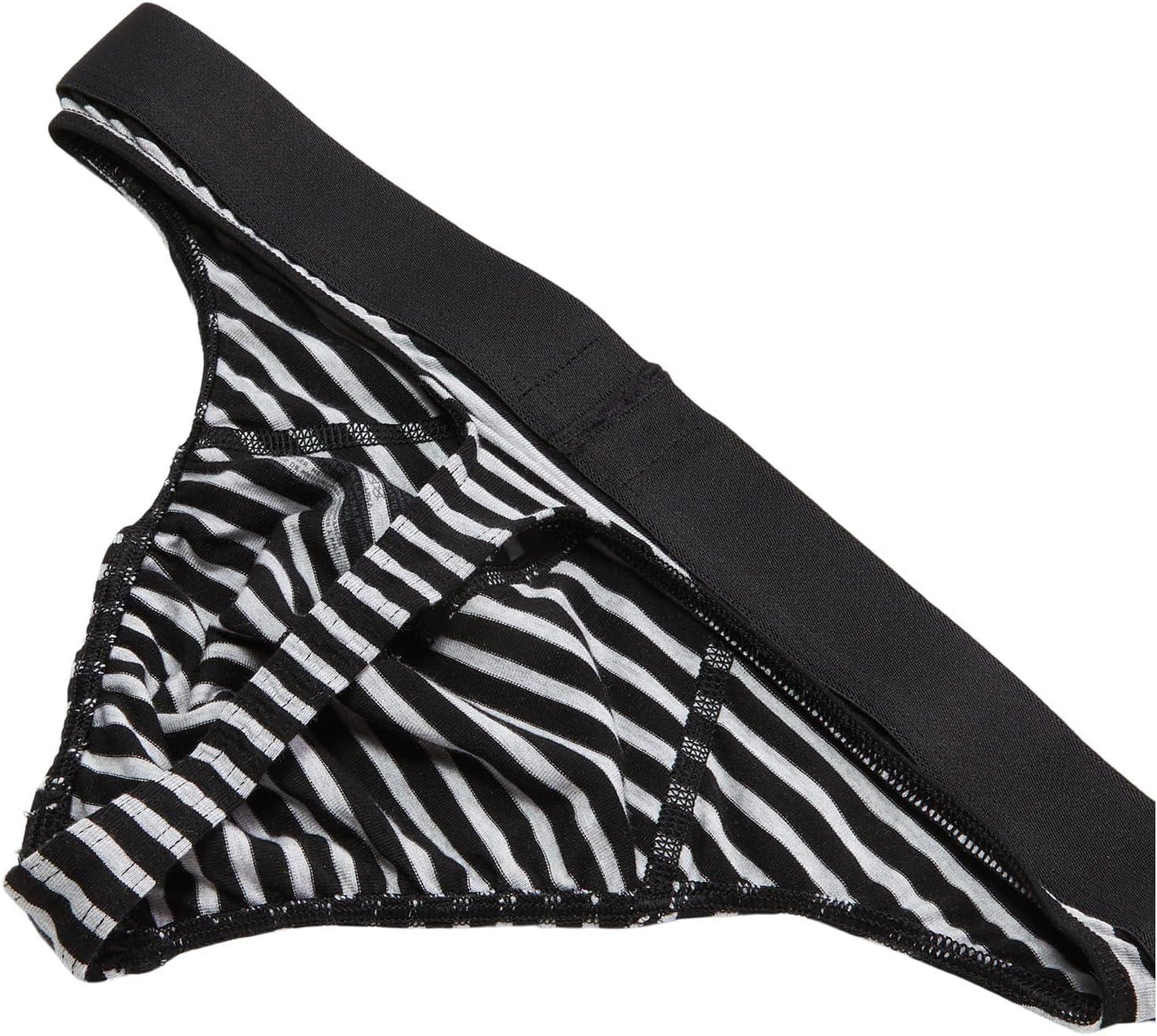 image:imageMeUndies mens Pouch Front ThongHeather Grey Stripes