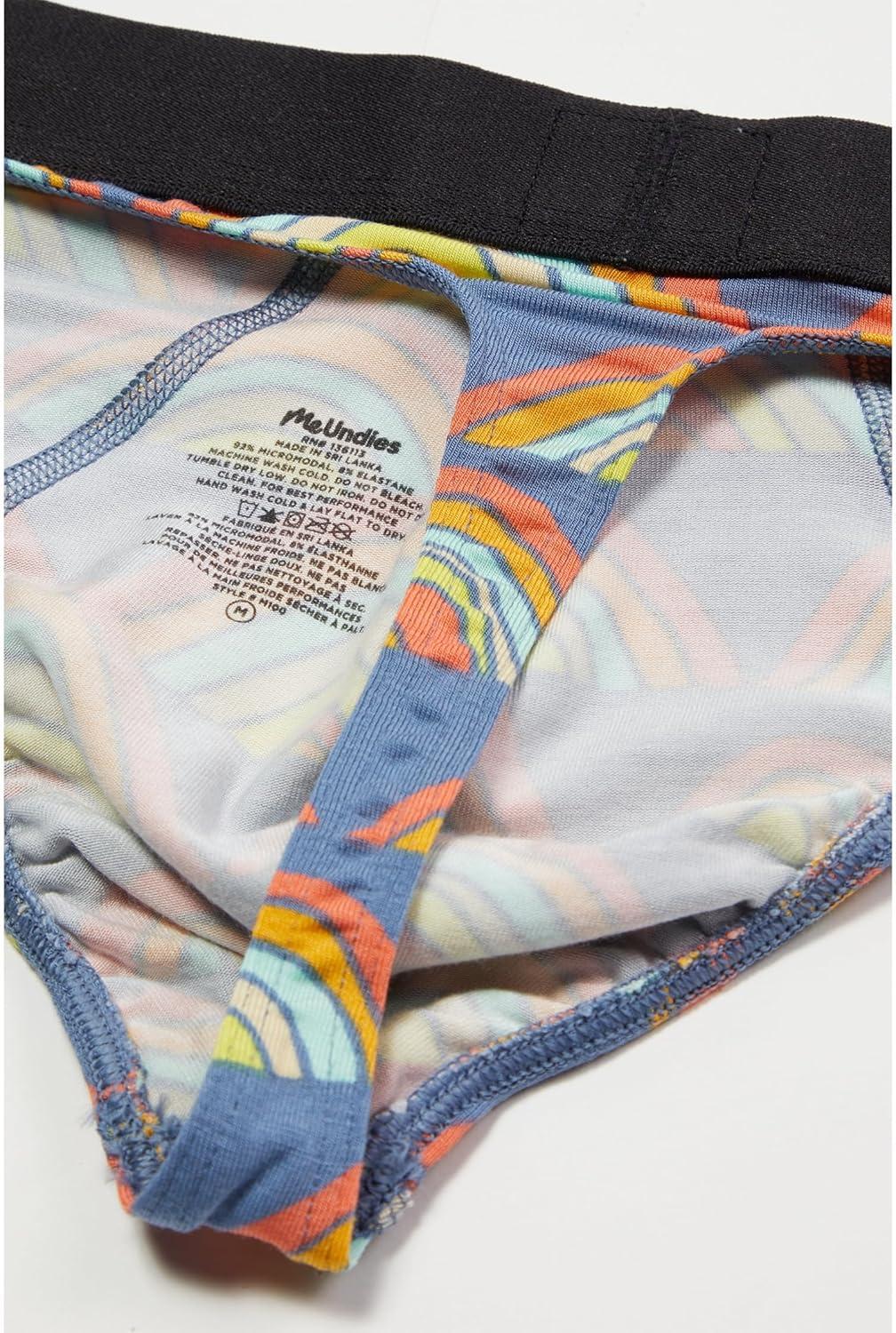 image:imageMeUndies mens Pouch Front ThongRetro Rainbows