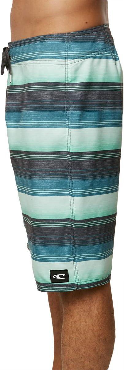 image:imageONEILL Mens 21 Inch Geo Print Boardshorts Water Resistant Swim Trunks for Men with Quick Dry Stretch Fabric and PocketsTurquoise Santa Cruz Print