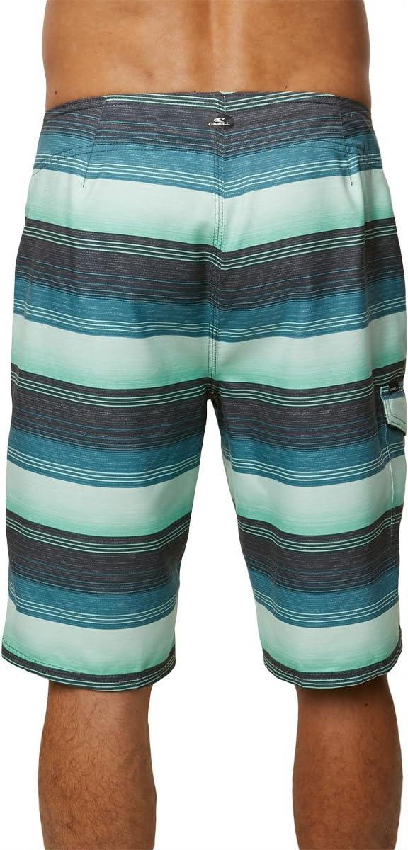 image:imageONEILL Mens 21 Inch Geo Print Boardshorts Water Resistant Swim Trunks for Men with Quick Dry Stretch Fabric and PocketsTurquoise Santa Cruz Print