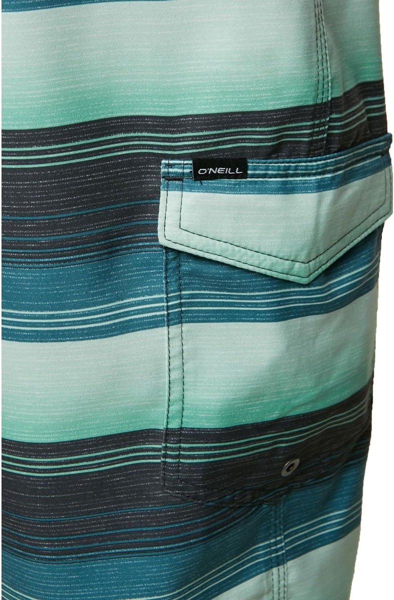 image:imageONEILL Mens 21 Inch Geo Print Boardshorts Water Resistant Swim Trunks for Men with Quick Dry Stretch Fabric and PocketsTurquoise Santa Cruz Print