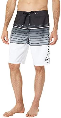 image:imageONEILL Mens 21 Inch Geo Print Boardshorts Water Resistant Swim Trunks for Men with Quick Dry Stretch Fabric and PocketsWhite 1