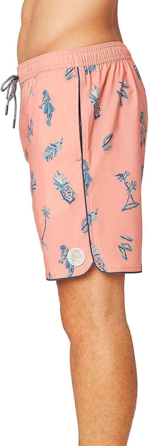 image:imageONeill Mens Lennox Hermosa Solid Volley 17 BoardshortsCantaloupe White Out