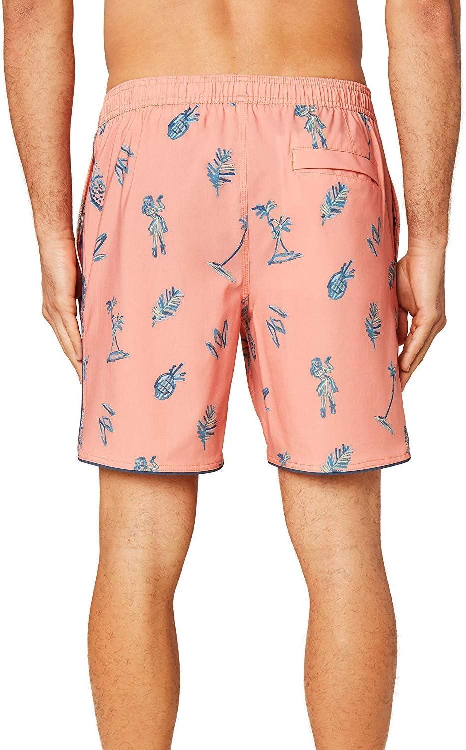 image:imageONeill Mens Lennox Hermosa Solid Volley 17 BoardshortsCantaloupe White Out