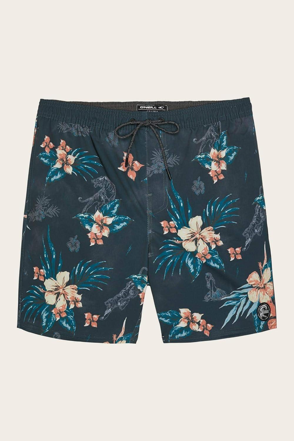 image:imageONeill Mens Lennox Hermosa Solid Volley 17 BoardshortsGraphite Bloom