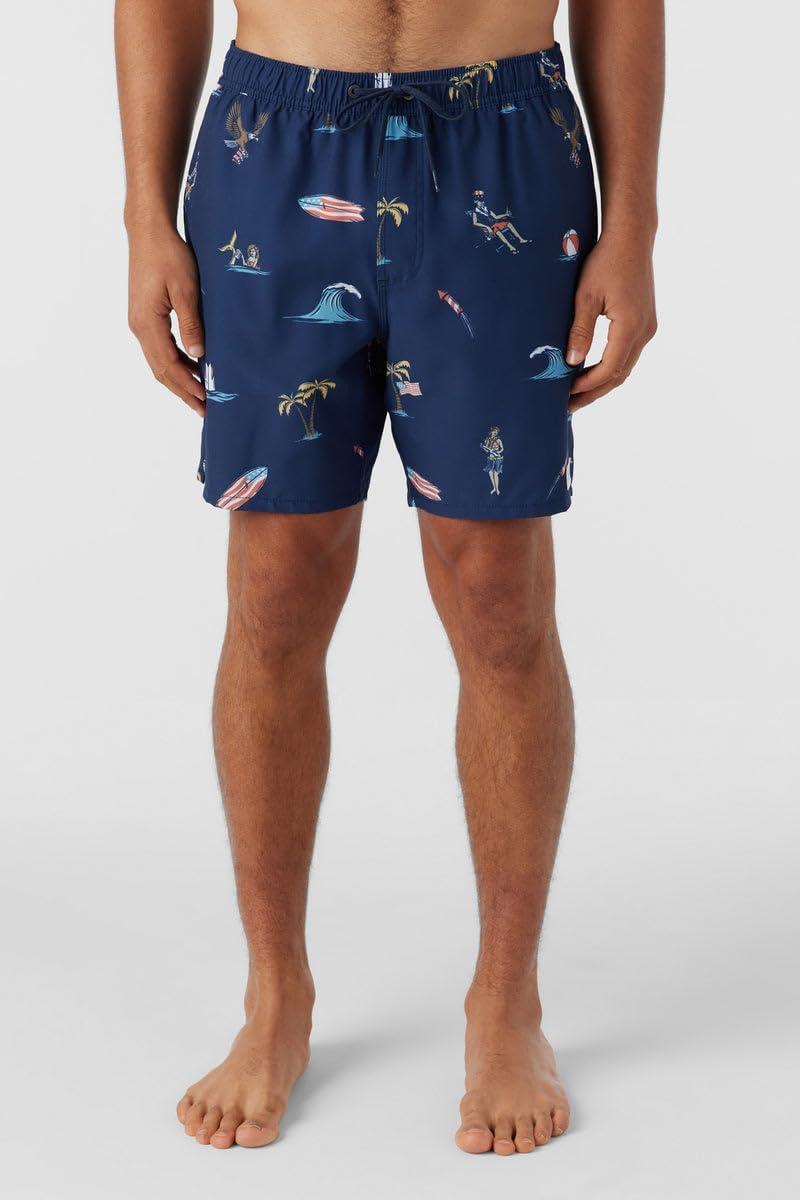 image:imageONeill Mens Lennox Hermosa Solid Volley 17 BoardshortsNavy Hermosa E Waist Lined 17